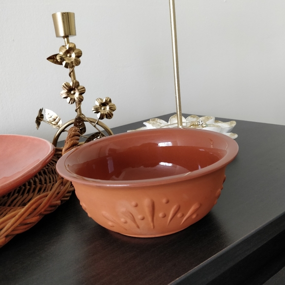 Terracotta Bowl with Laquered Inside - Picture 1 of 4